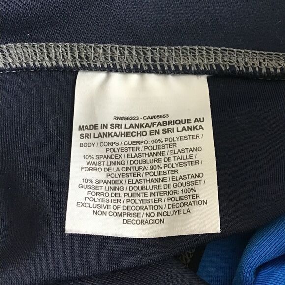 Nike Gray And Blue Dri-Fit Legendary Mid Rise Training Tights Size S - Picture 8 of 10